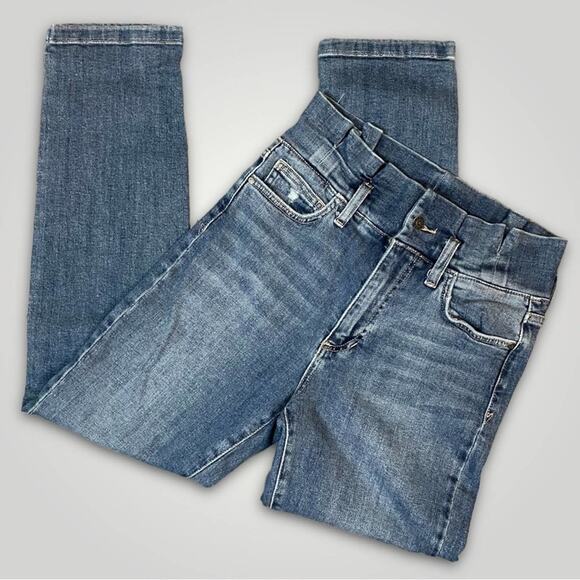 SAM EDLEMAN THE DANI STRAIGHT BOHO PAPERBAG RUFFLE WAIST JEANS - 28 - Picture 7 of 8